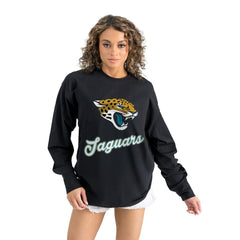 Jacksonville Jaguars Gameday Couture Women's Oversized Long Sleeve T-Shirt Black | NFL