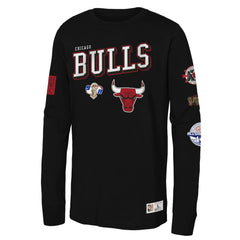 Chicago Bulls Youth Hardwood Classics Training Camp Long Sleeve T-Shirt Black - NBA
