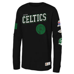 Boston Celtics Youth Hardwood Classics Training Camp Long Sleeve T-Shirt Black - NBA