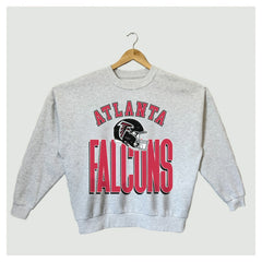 Atlanta Falcons Gameday Couture Women's Fierce Focus Premium Oversized Fleece Pullover Sweatshirt Ash | NFL