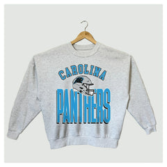 Carolina Panthers Gameday Couture Women's Fierce Focus Premium Oversized Fleece Pullover Sweatshirt Ash | NFL
