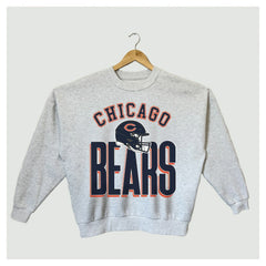 Chicago Bears Gameday Couture Women's Fierce Focus Premium Oversized Fleece Pullover Sweatshirt Ash | NFL