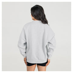 Cincinnati Bengals Gameday Couture Women's Fierce Focus Premium Oversized Fleece Pullover Sweatshirt Ash | NFL