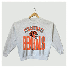 Cincinnati Bengals Gameday Couture Women's Fierce Focus Premium Oversized Fleece Pullover Sweatshirt Ash | NFL