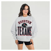 Houston Texans Gameday Couture Women's Fierce Focus Premium Oversized Fleece Pullover Sweatshirt Ash | NFL
