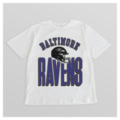 Baltimore Ravens Gameday Couture Women's Oversized Classic Fierce Focus T-Shirt White | NFL
