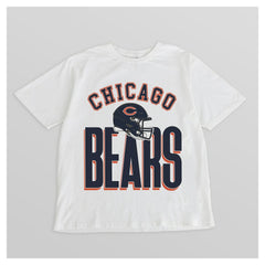 Chicago Bears Gameday Couture Women's Oversized Classic Fierce Focus T-Shirt White | NFL