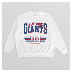 New York Giants Gameday Couture Women's Swift Strike Premium Oversized Fleece Pullover Sweatshirt White | NFL