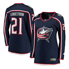 Isac Lundestrom Columbus Blue Jackets Fanatics Women's Home Breakaway Jersey - Navy - NHL
