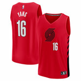 Yang Hansen Portland Trail Blazers Fast Break Replica Jersey Red Statement Edition - NBA