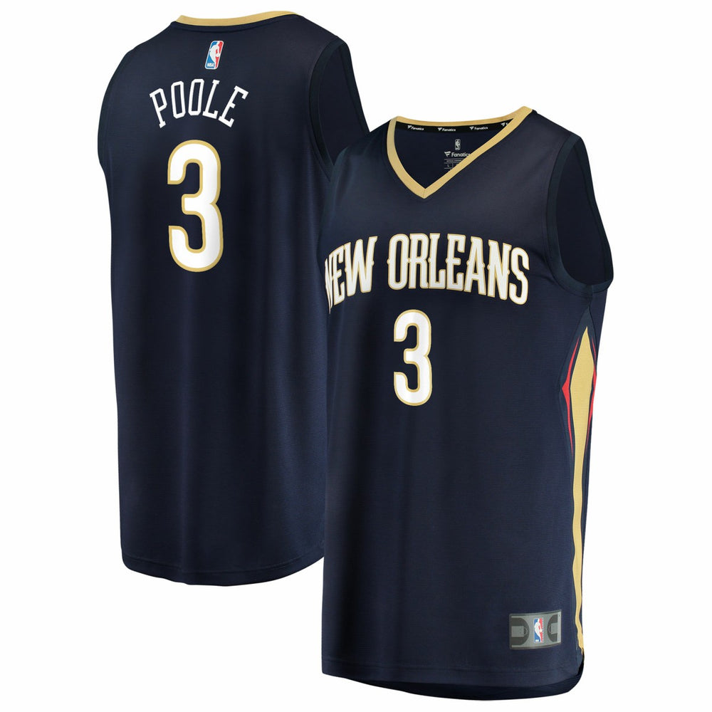 Jordan Poole New Orleans Pelicans Youth Fast Break Replica Jersey Navy Icon Edition - NBA