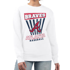 Atlanta Braves Starter Women's Poster Print Team Fleece Pullover Sweatshirt - MLB