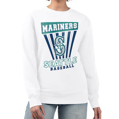 Seattle Mariners Starter Women's Poster Print Team Fleece Pullover Sweatshirt - MLB