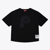 Philadelphia Phillies Mitchell & Ness Women's Cooperstown Collection Phantom Cropped T-Shirt - MLB