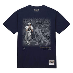 Roger Staubach Dallas Cowboys Moments T-Shirt Navy | Mitchell & Ness