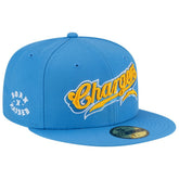 Los Angeles Chargers New Era Born x Raised 59FIFTY Fitted Hat Powder Blue | NFL