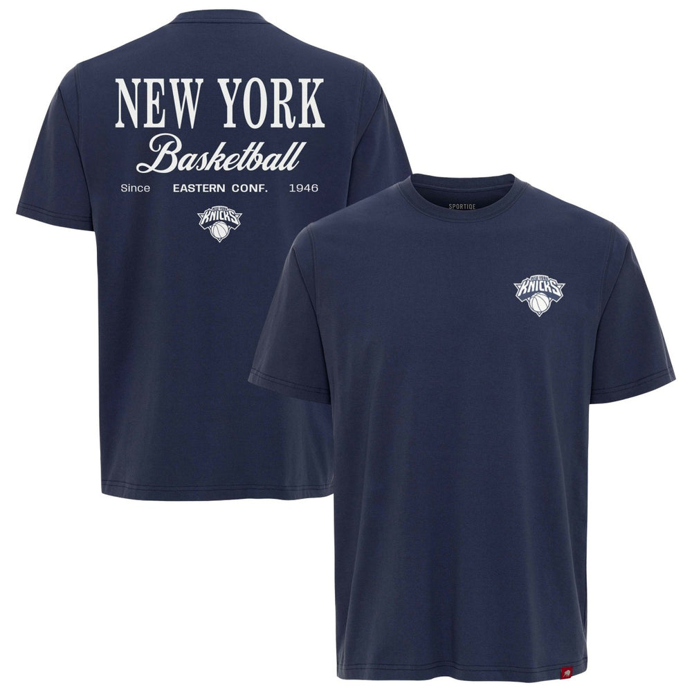 New York Knicks Sportiqe Unisex Athletic Club Collection Duke Relaxed Fit Premium T-Shirt Blue - NBA