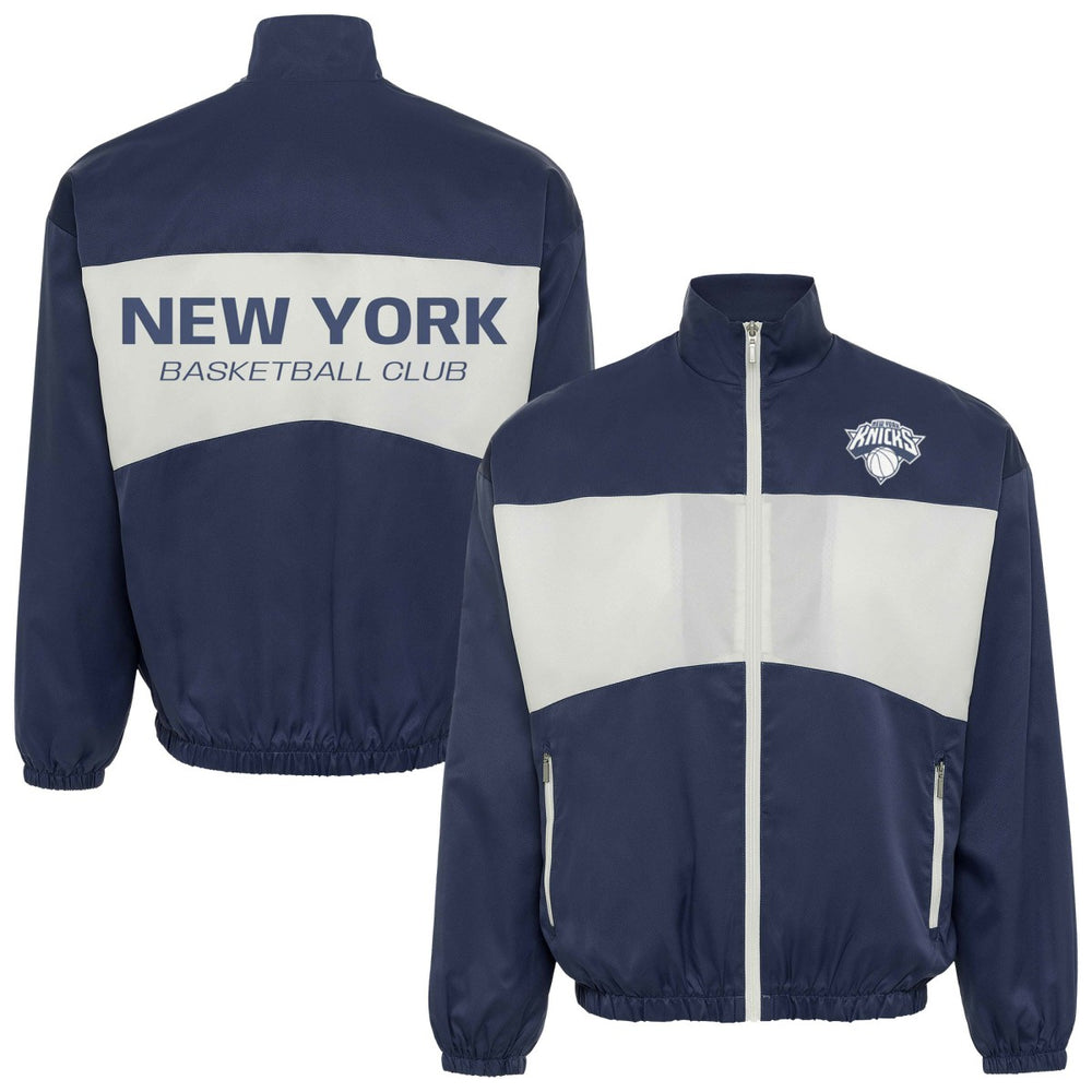 New York Knicks Sportiqe Unisex Athletic Club Collection Senna Premium Lightweight Full-Zip Jacket Blue - NBA