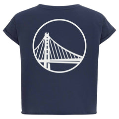Golden State Warriors Sportiqe Women's Athletic Club Collection Alana Premium Cropped T-Shirt Blue - NBA