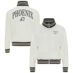 Phoenix Suns Sportiqe Women's Athletic Club Collection Sutton French Terry Full-Zip Jacket Cream - NBA