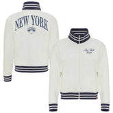 New York Knicks Sportiqe Women's Athletic Club Collection Sutton French Terry Full-Zip Jacket Cream - NBA
