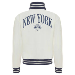 New York Knicks Sportiqe Women's Athletic Club Collection Sutton French Terry Full-Zip Jacket Cream - NBA