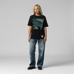 Jacksonville Jaguars Women's Team Dynamic Boyfriend T-Shirt Black | Mitchell & Ness