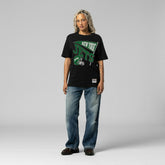 New York Jets Women's Team Dynamic Boyfriend T-Shirt Black | Mitchell & Ness