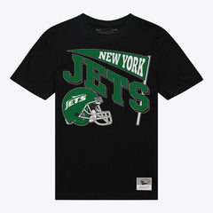 New York Jets Women's Team Dynamic Boyfriend T-Shirt Black | Mitchell & Ness