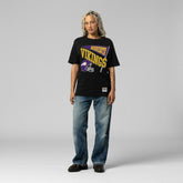 Minnesota Vikings Women's Team Dynamic Boyfriend T-Shirt Black | Mitchell & Ness