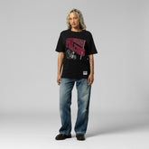 Atlanta Falcons Women's Team Dynamic Boyfriend T-Shirt Black | Mitchell & Ness
