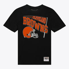 Cleveland Browns Women's Team Dynamic Boyfriend T-Shirt Black | Mitchell & Ness