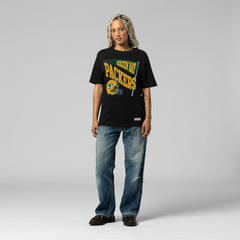 Green Bay Packers Women's Team Dynamic Boyfriend T-Shirt Black | Mitchell & Ness