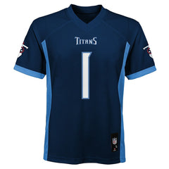Cameron Ward Tennessee Titans Youth Replica Player Jersey Navy | NFL