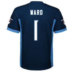 Cameron Ward Tennessee Titans Youth Replica Player Jersey Navy | NFL