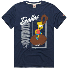 Dallas Cowboys Homage x The Simpsons Unisex Tri-Blend T-Shirt Navy | NFL