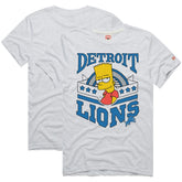 Detroit Lions Homage x The Simpsons Unisex Tri-Blend T-Shirt White | NFL