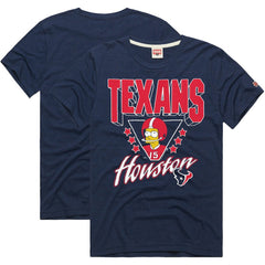 Houston Texans Homage x The Simpsons Unisex Tri-Blend T-Shirt Navy | NFL