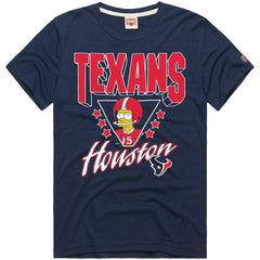 Houston Texans Homage x The Simpsons Unisex Tri-Blend T-Shirt Navy | NFL