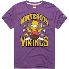 Minnesota Vikings Homage x The Simpsons Unisex Tri-Blend T-Shirt Purple | NFL
