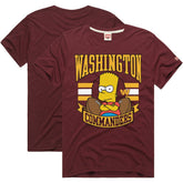 Washington Commanders Homage x The Simpsons Unisex Tri-Blend T-Shirt Burgundy | NFL