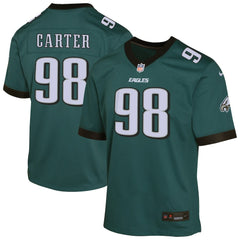 Jalen Carter Philadelphia Eagles Youth Game Player Jersey Midnight Green | Nike for Sale