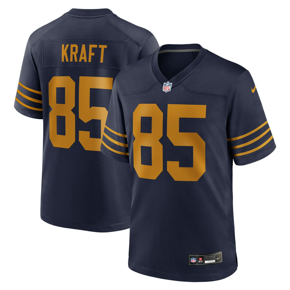 Tucker Kraft Green Bay Packers Alternate Game Jersey Navy | Nike for Sale