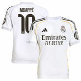 Kylian Mbappé Real Madrid Youth 2025/26 Home Replica Player Jersey White | Adidas