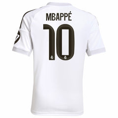 Kylian Mbappé Real Madrid Youth 2025/26 Home Replica Player Jersey White | Adidas