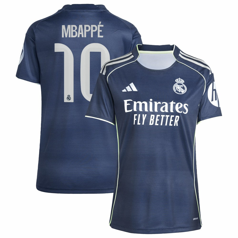Kylian Mbappé Real Madrid Women's 2025/26 Away Replica Player Jersey Blue | Adidas discount