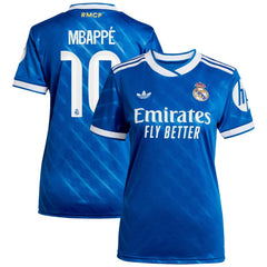 Kylian Mbappé Real Madrid Women's 2025/26 Third Replica Player Jersey Blue | Adidas cheap