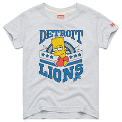 Detroit Lions Homage x The Simpsons Youth Tri-Blend T-Shirt White | NFL