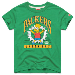 Green Bay Packers Homage x The Simpsons Youth Tri-Blend T-Shirt Kelly Green | NFL