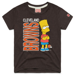 Cleveland Browns Homage x The Simpsons Youth Tri-Blend T-Shirt Brown | NFL